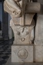 New Sacristy, Michelangelo, Tomb of Lorenzo Duke of Urbino after restoration with bacteria