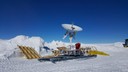 How to communicate in Antarctica - Satellite connection Satellite antenna in the fully assembled radome 