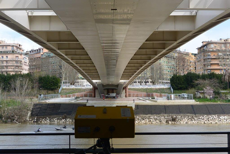 Interferometro al Ponte della Musica a Roma