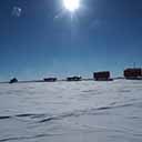 Traverse to drill site at Little DomeC, Antarctica to deliver material for field camp
