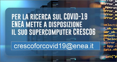 A disposizione gratuitamente della ricerca sul COVID-19 il supercomputer ENEA CRESCO 6 