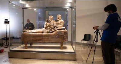 Beni culturali: tecnologie antivibrazioni in soccorso del Sarcofago degli Sposi al Museo Nazionale Etrusco a Roma