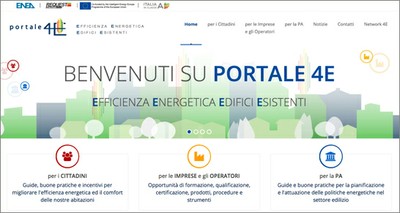 Energia: online il portale 4E dedicato all’efficienza del patrimonio edilizio 