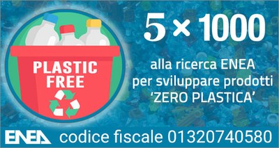 Fisco: 5x1000 alla ricerca ENEA per sviluppare prodotti 'zero plastica' 